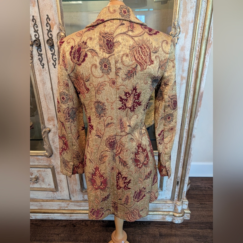 CAbi Tapestry Gold Brocade Guinevere Coat - Picture 5 of 7